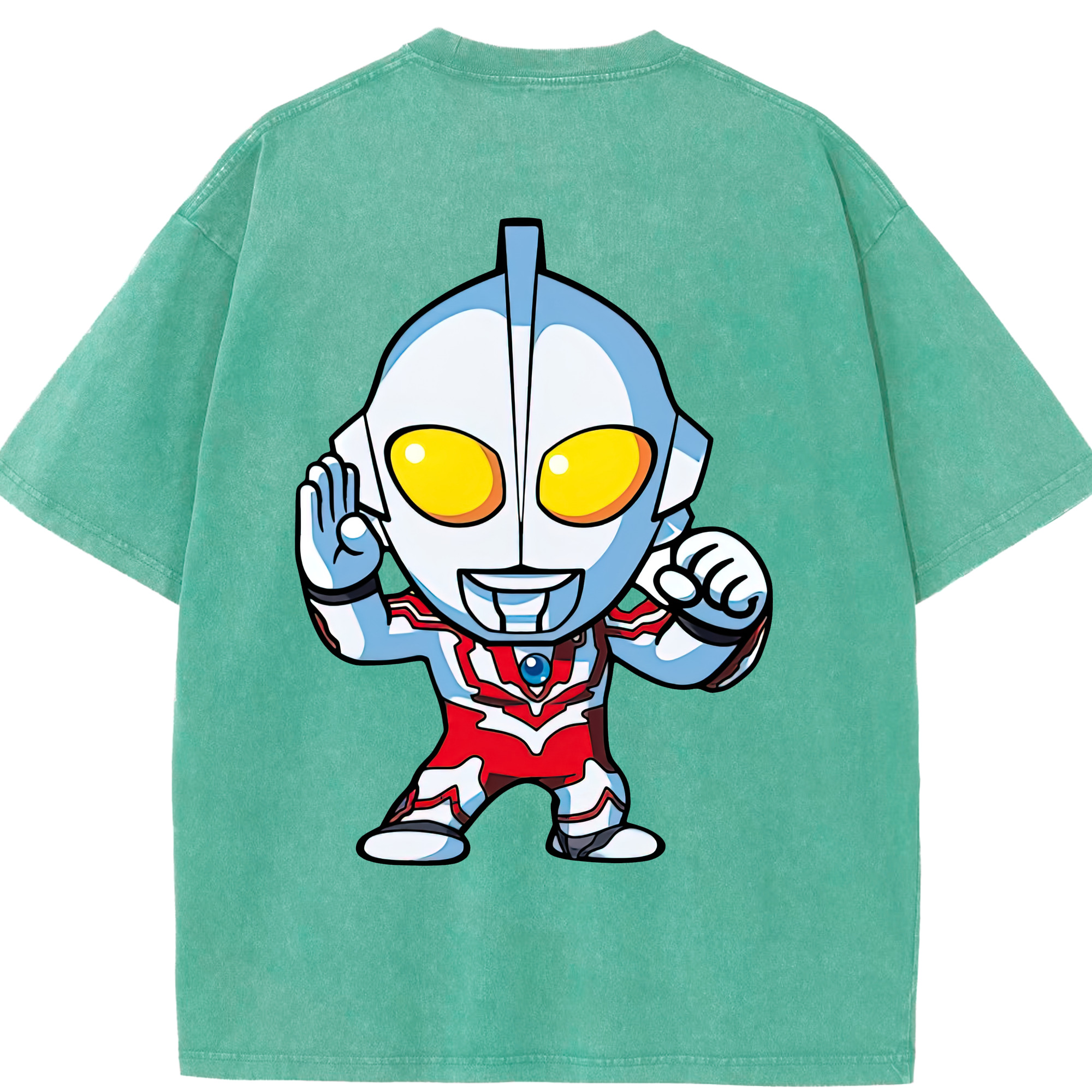 （画像用） ウルトラマン Ultraman 綿100% ヴィンテージ風 半袖Tシャツ（背面プリント）